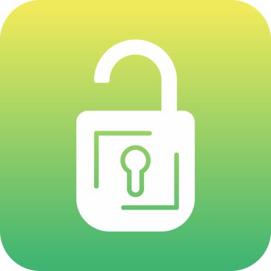 kilit simgesi dijital yeşil