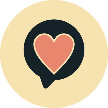 Kalp ikonu vektör illüstrasyonu