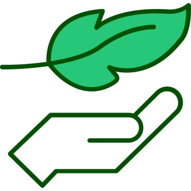 Yaprak. Web simgesi basit illüstrasyon