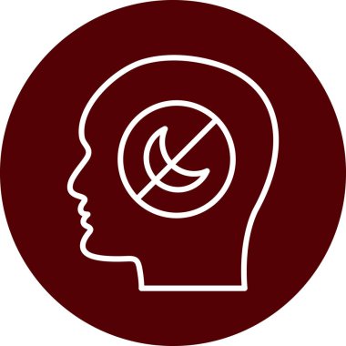 Benzersiz beyin vektör çizgisi simgesi