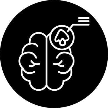 beyin ikonu vektör illüstrasyonu