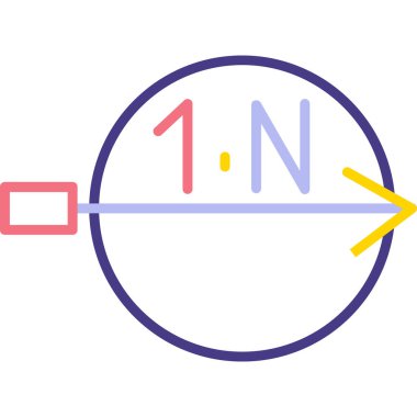 Bir pusula simgesinin vektör illüstrasyonu
