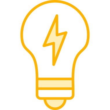 Elektrik ampulü. Basit simge vektör illüstrasyonu