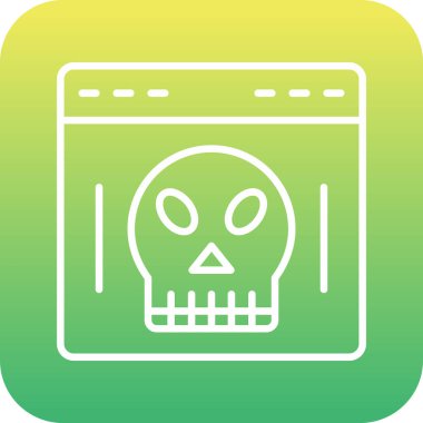 kafatası simgesi, vektör illüstrasyonu