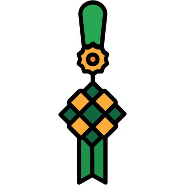 Ramazan kareem feneri mum simgesi renk ana hatları vektörü