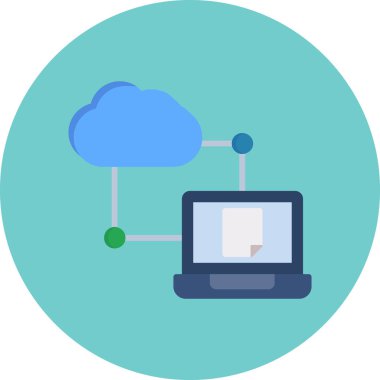 Bulut hesaplama. Web simgesi vektör illüstrasyonu