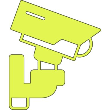 CCTV kamera simgesi, vektör illüstrasyonu