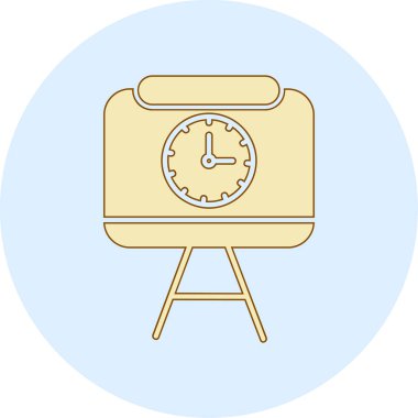 Bir saat simgesinin vektör illüstrasyonu