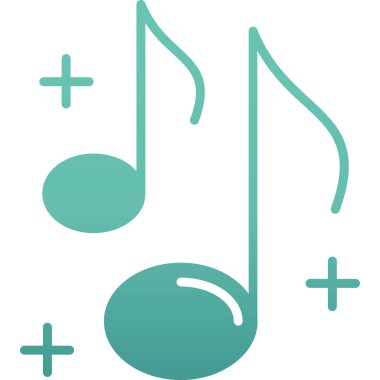 müzik notası ikon vektör illüstrasyonu