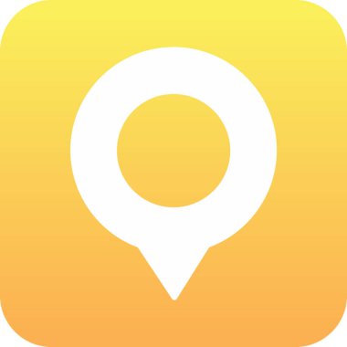 konum haritası gezinme simgesi ana hat biçiminde