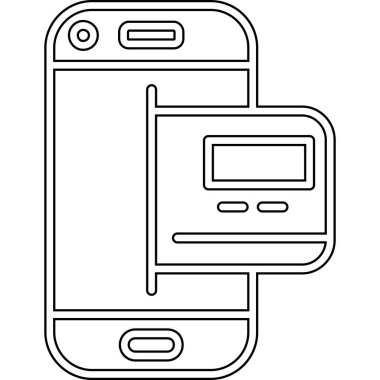 Elektronik aygıt simgesi vektör illüstrasyon tasarımlı akıllı telefon