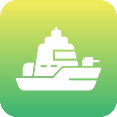 Gemi. Web simgesi basit illüstrasyon