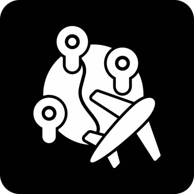 Uçak simgesinin vektör illüstrasyonu