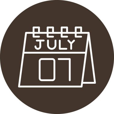 Takvim simgesinin vektör illüstrasyonu