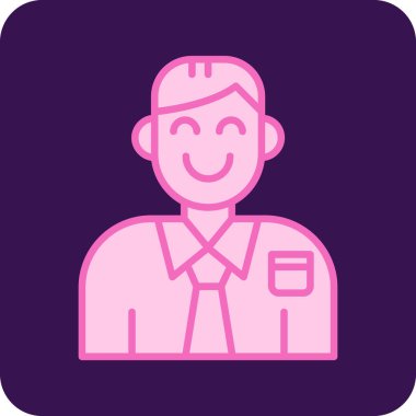 Sırt çantalı adam ikon vektör çizimi