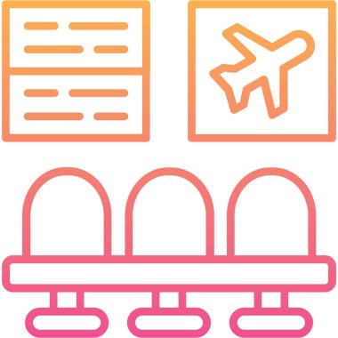 Havaalanı simgesi, vektör illüstrasyonu