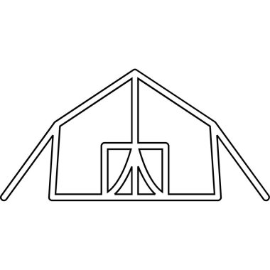 izole edilmiş çadır kamp simgesi