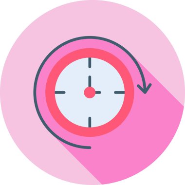 Saat. Web simgesi basit illüstrasyon