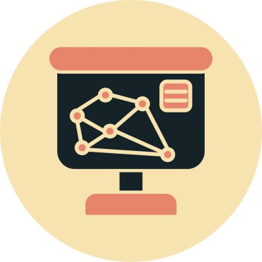 Veri analiz simgesi, vektör illüstrasyonu