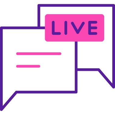 Canlı sohbet. simge basit tasarım