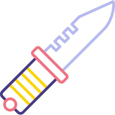 Bıçak. Web simgesi basit illüstrasyon