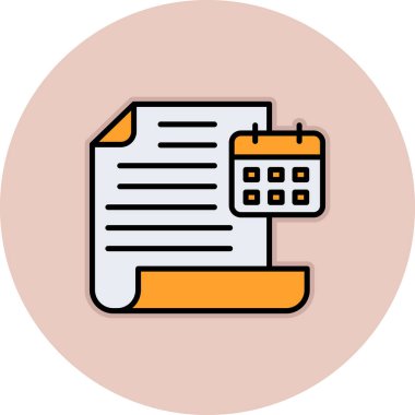 vektör Takvimi Simgesi illüstrasyonu