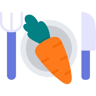 Havuç sağlıklı sebze ikonu düz stil