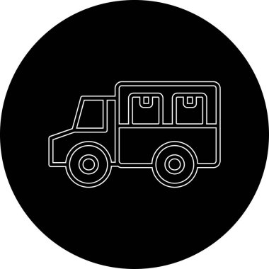 Benzersiz araba kamyon vektör simgesi