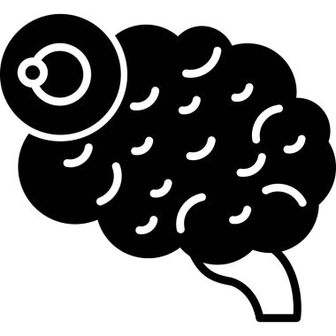 Beyin beyin simgesi dış hatlar biçiminde