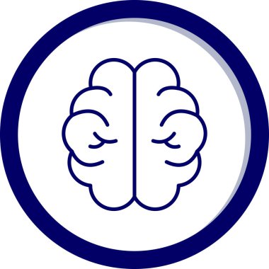 beyin modern ikon vektör illüstrasyonu