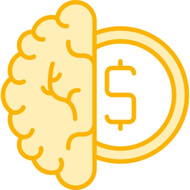 Beyin. Web simgesi basit illüstrasyon