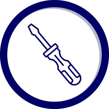 Tornavida. Web simgesi basit illüstrasyon