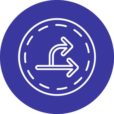 Modern yol işaretinin vektör çizimi