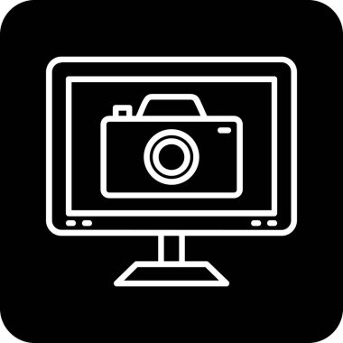 Kamera. Web simgesi basit illüstrasyon