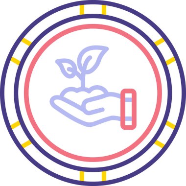 Bitki simgesinin vektör illüstrasyonu