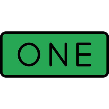 Yoldaki yeşil düğmede bir harf.