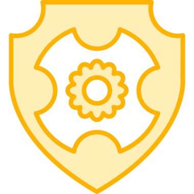 Kalkan. Web simgesi basit illüstrasyon