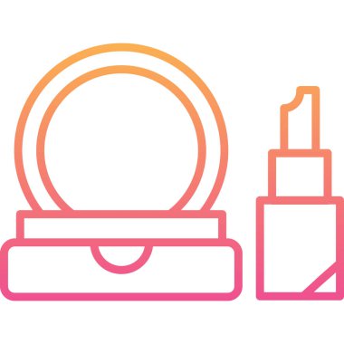 güzellik kozmetik vektör illüstrasyonu ince çizgi biçiminde