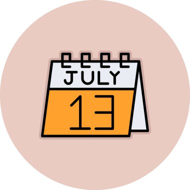 Bir tarih simgesinin vektör illüstrasyonu