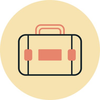 Çanta. Web simgesi basit illüstrasyon