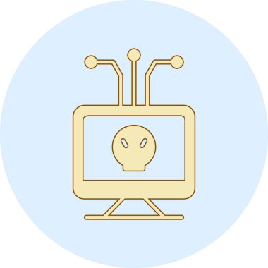 Televizyon. Web simgesi basit tasarım