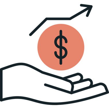 Dolar simgesi vektör illüstrasyonu