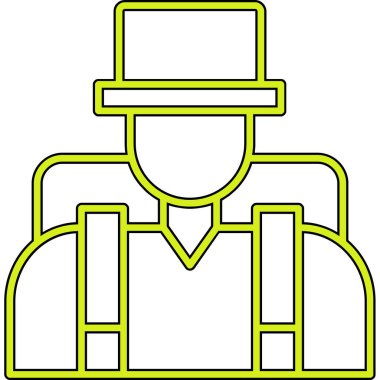 Çiftçi simgesi, basit vektör illüstrasyonu