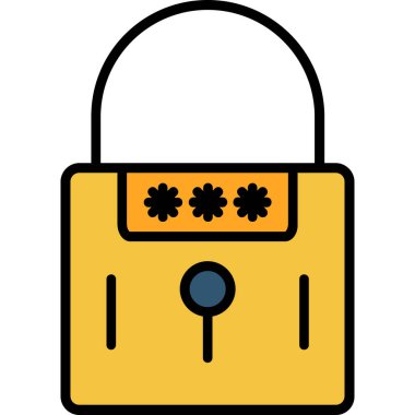 ikon vektör illüstrasyonunu kilitle