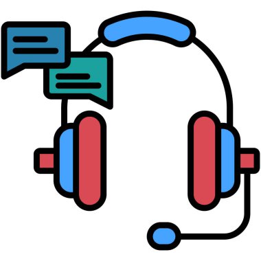 kulaklık simgesi vektör illüstrasyonu