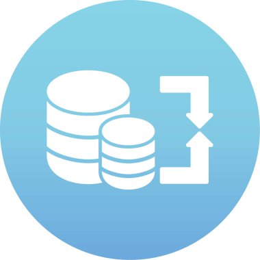 veritabanı. Web simgesi basit illüstrasyon