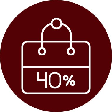 Eğilim biçimi izole edilmiş arkaplanda yüzde indirim simgesi