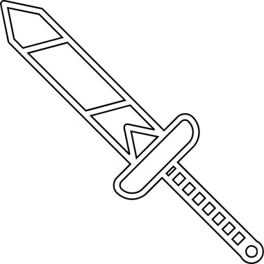 Kılıç ve kılıç, ortaçağ kılıcının vektör tasarımı