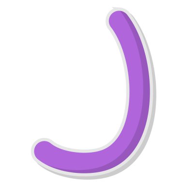 beyaz arkaplanda izole edilmiş çizgi karakter harfi n. vektör illüstrasyonu