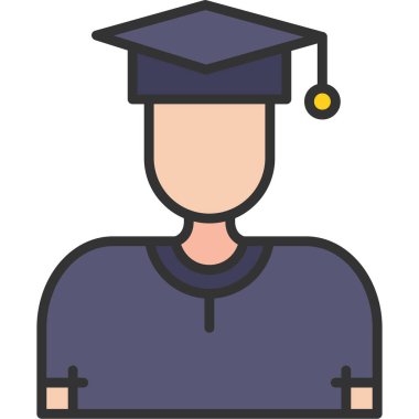 lisansüstü eğitim simgesi, özet vektör çizimi